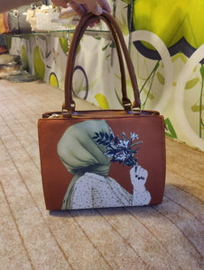 New print hijab hand bags